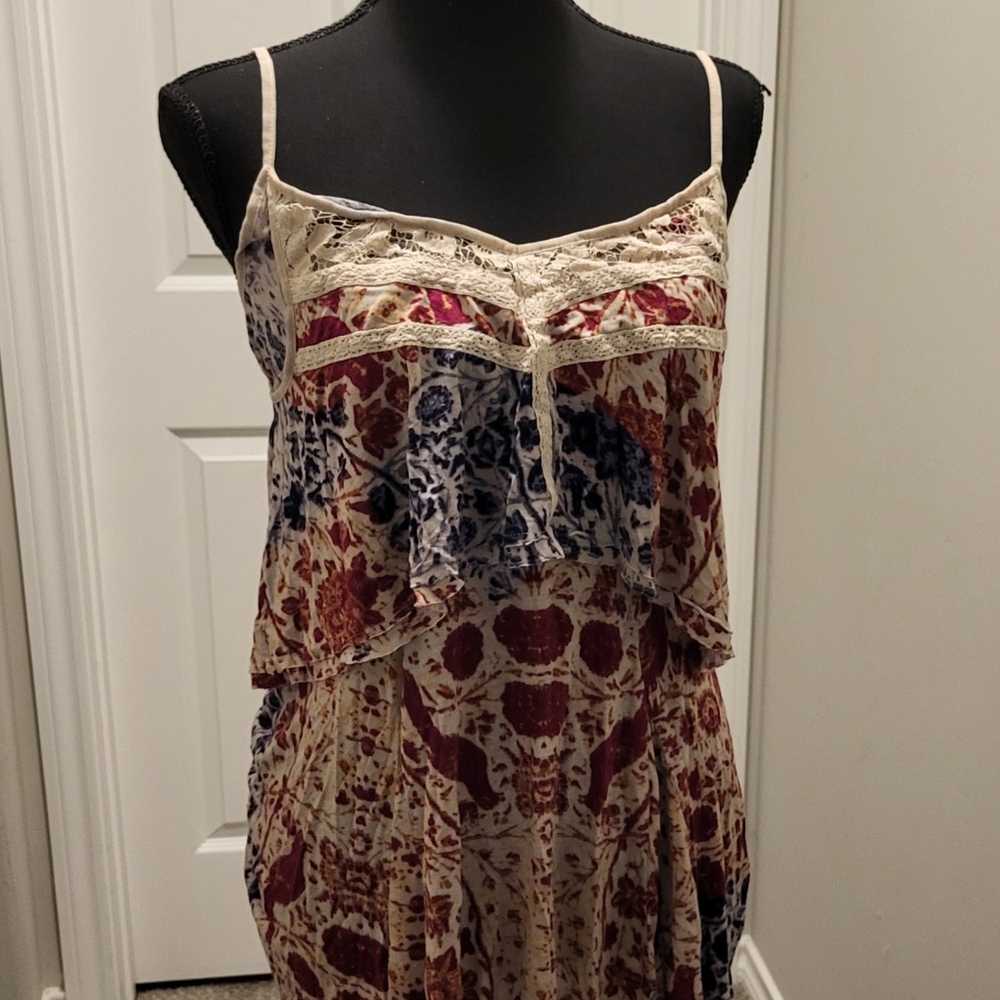 Ecoté Batik Tiered Swing Dress
